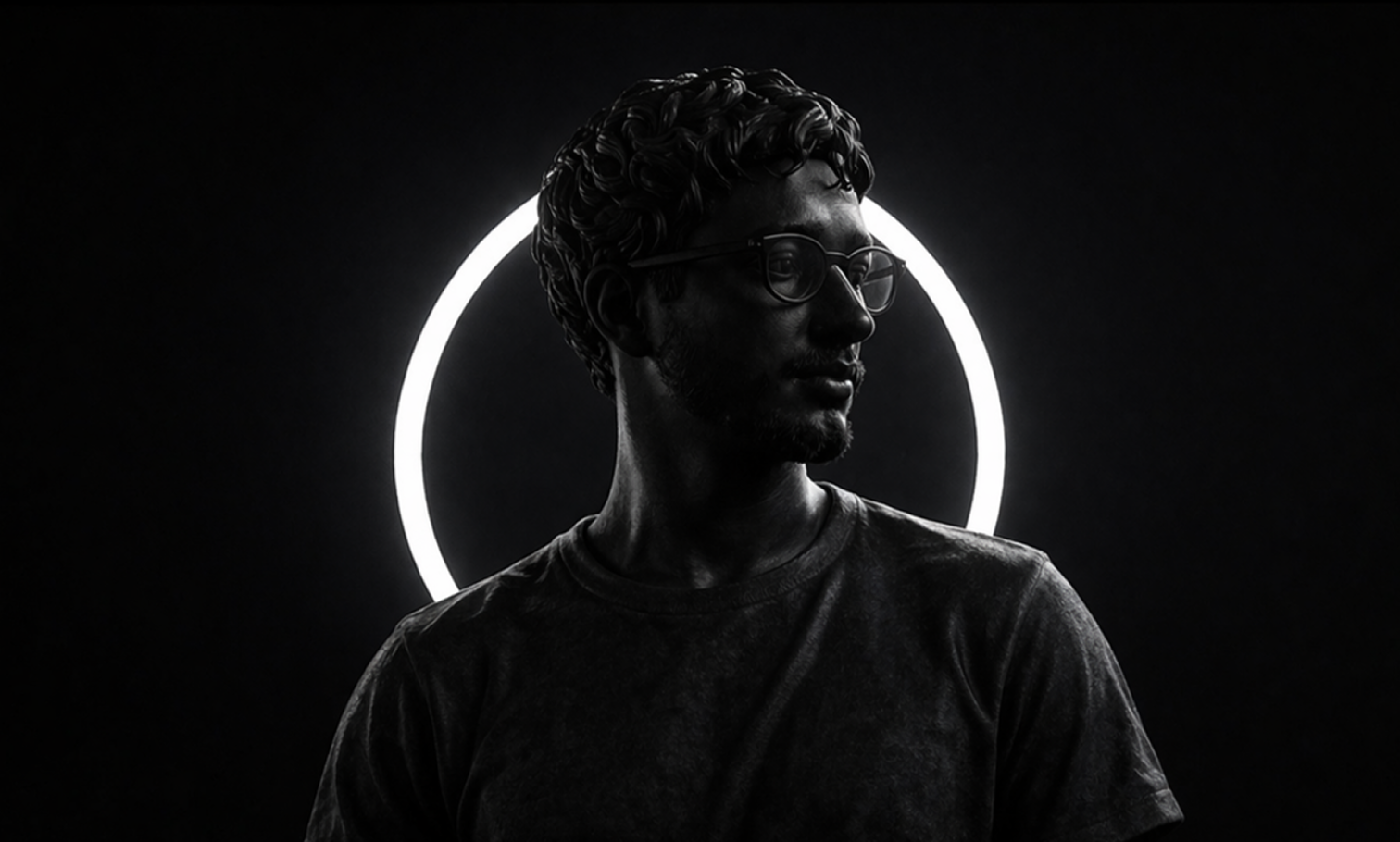 Abbas Chaaban portrait with illuminated ring