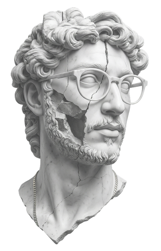 Marble bust portrait representing Abbas Chaaban